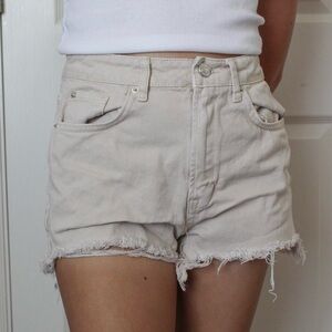 Stradivarius Beige Jean Shorts